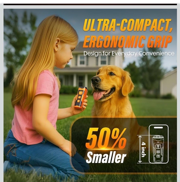 Dog Bark Deterrent Device, 3X Ultrasonic Anti Barking, 6 Training Modes