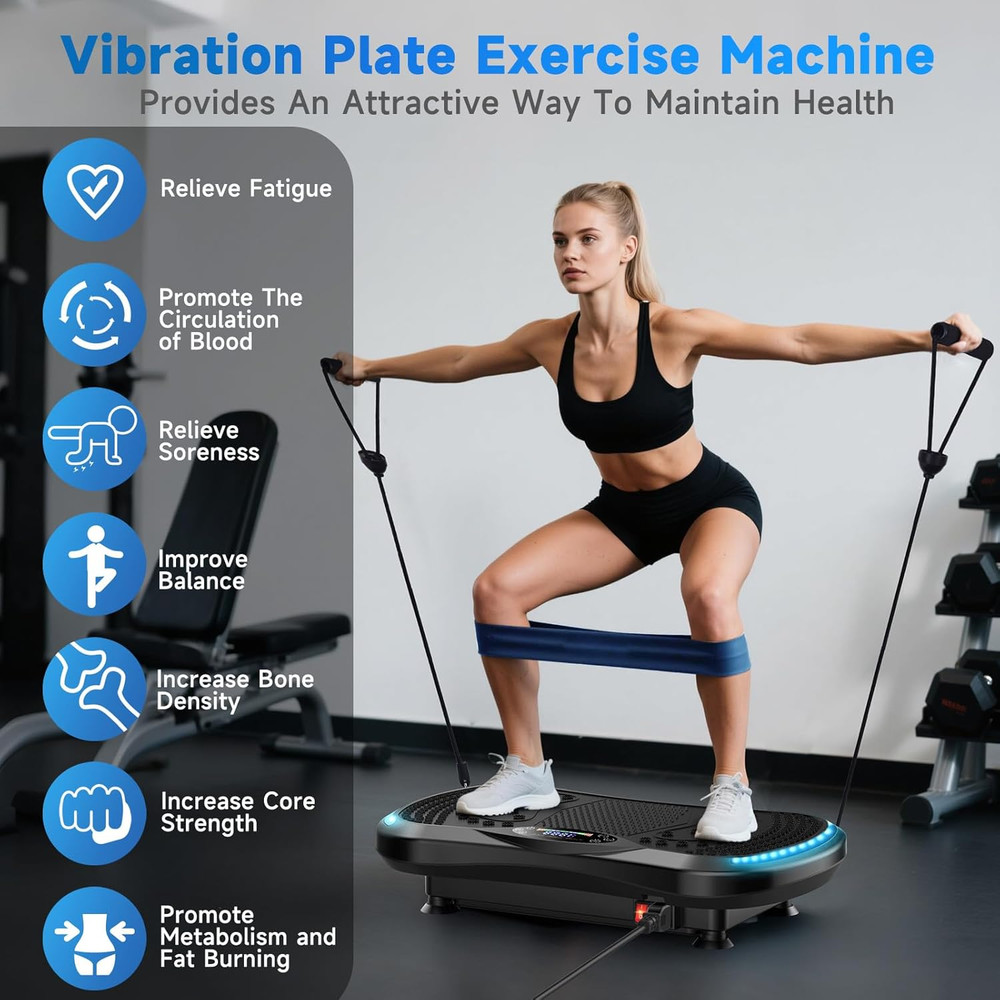 Vibration Plate Exercise Machine for Lymphatic Drainage, Vibration Machine for F