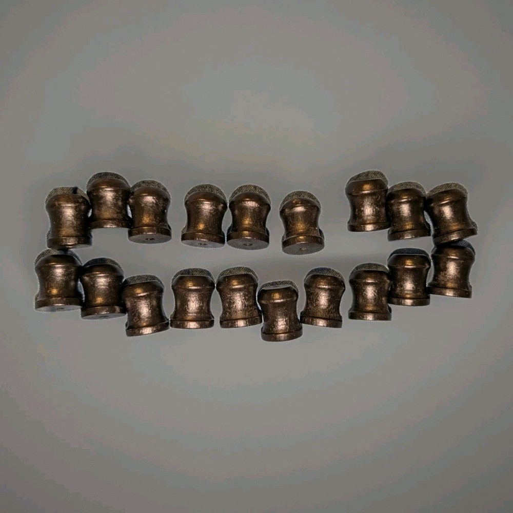 Vintage Small Black Wooden Knobs (19) 7/8" X 3/4"