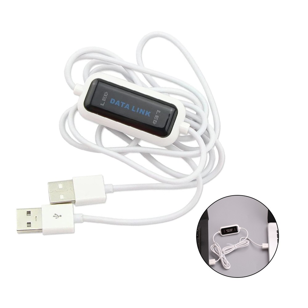 High Speed USB 2.0 PC to PC Data Transfer Sync Link Cable for Windows 10/11