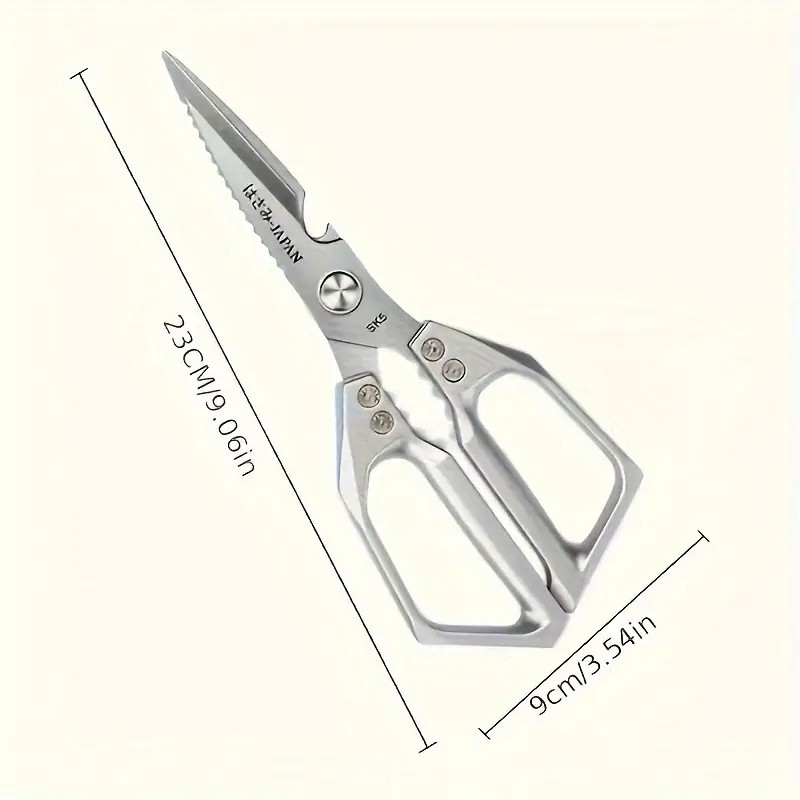 1PC Stainless Steel Silver Kitchen Cutting Shears, Multi - Use, Effortlessly Cut