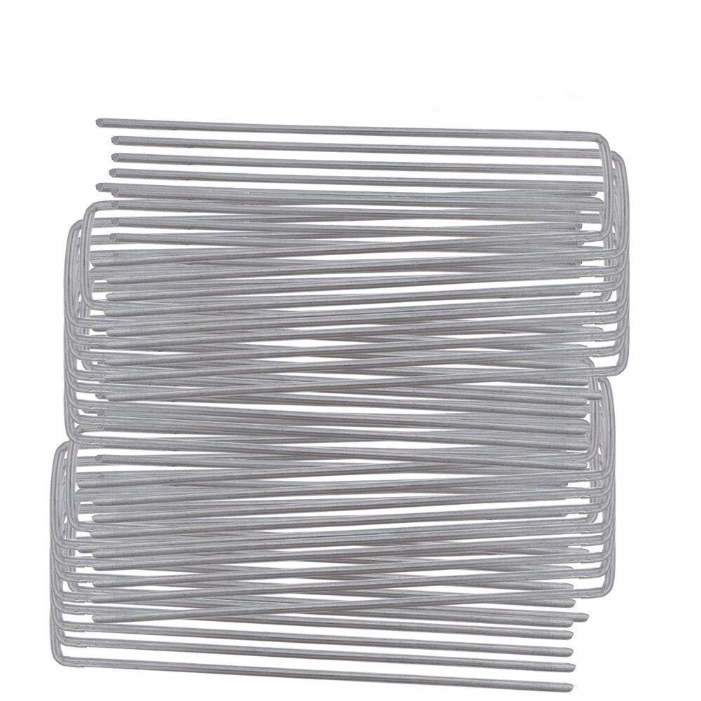 6" Garden Stakes 100/200/500/1000 Pack Landscape Staples Galvanized Sod Staples