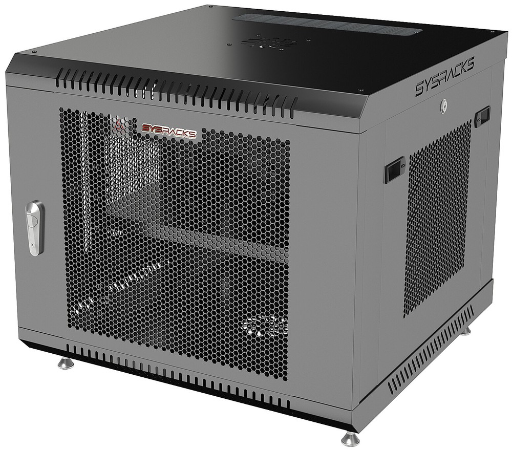 9U Wall Mount Server Rack Locking Network Cabinet Box Data Enclosure VENTED Door