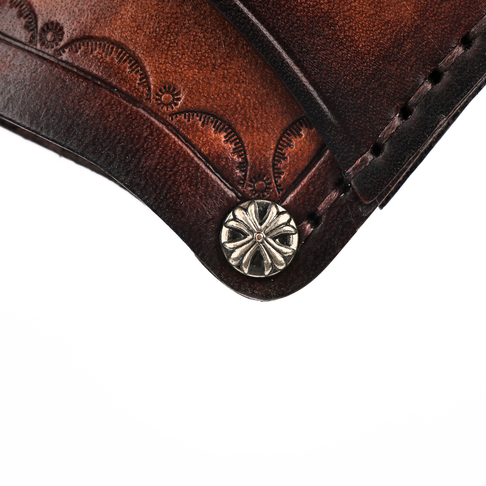 TOURBON Real Leather Folding Knife Belt Holster Horizontal/Vertical Sheath US