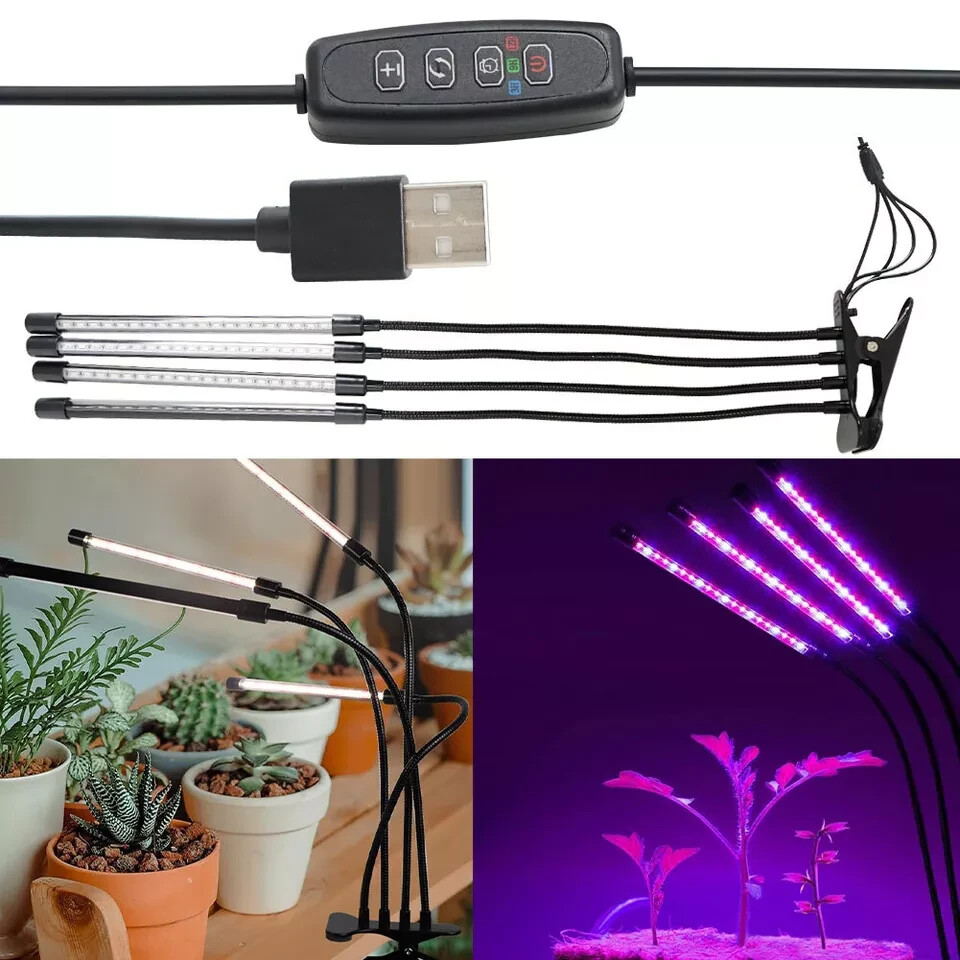 4 Heads LED Grow Light Plant Growing Lamp Light for Indoor Plants Full Spectrum