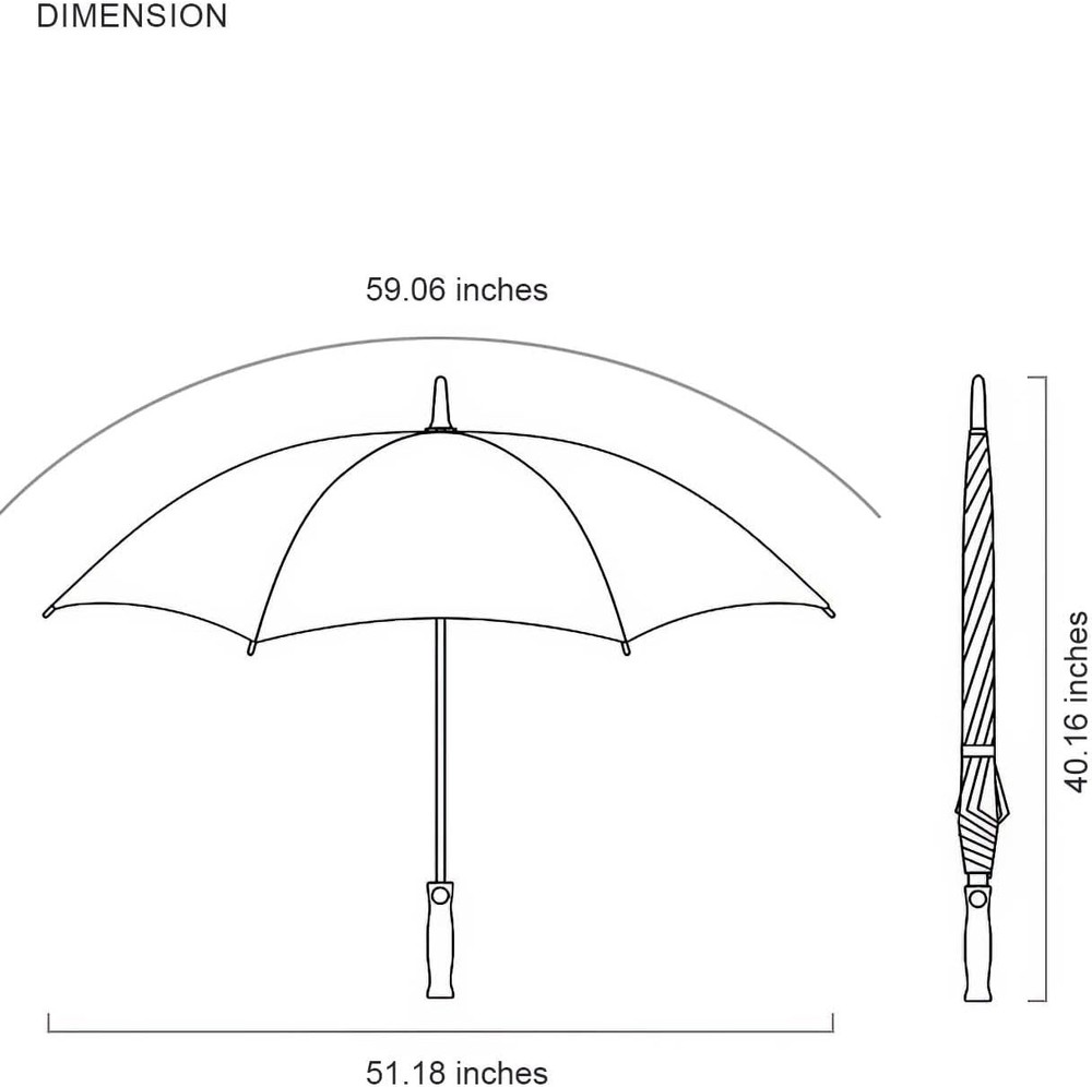 Automatic Open Golf Umbrella，Extra-Large Oversized 62 Inch Windproof Rain Stick
