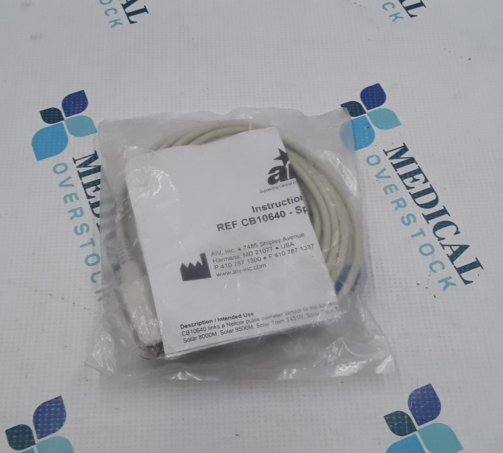 AIV GE/Nellcor SpO2 Cable E9004GE REF CB10640