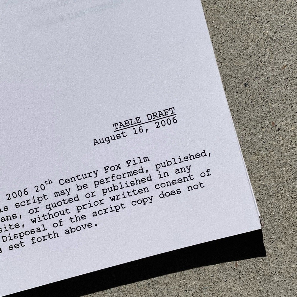 American Dad Original 2006 Used Table Draft Script Shipley’s Believe It Or Not