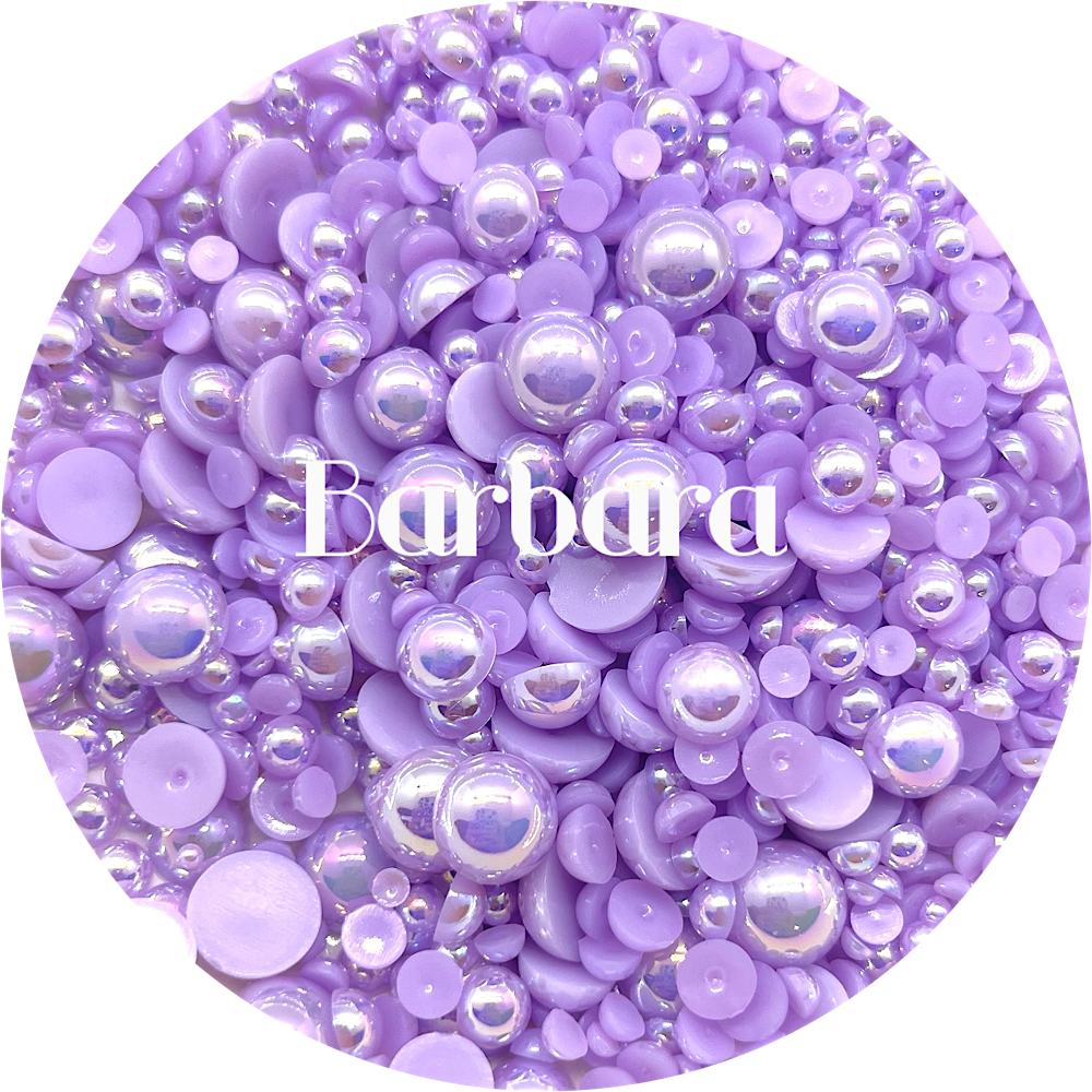 Flat Back Non-Hot Fix Pearls - AB Purple