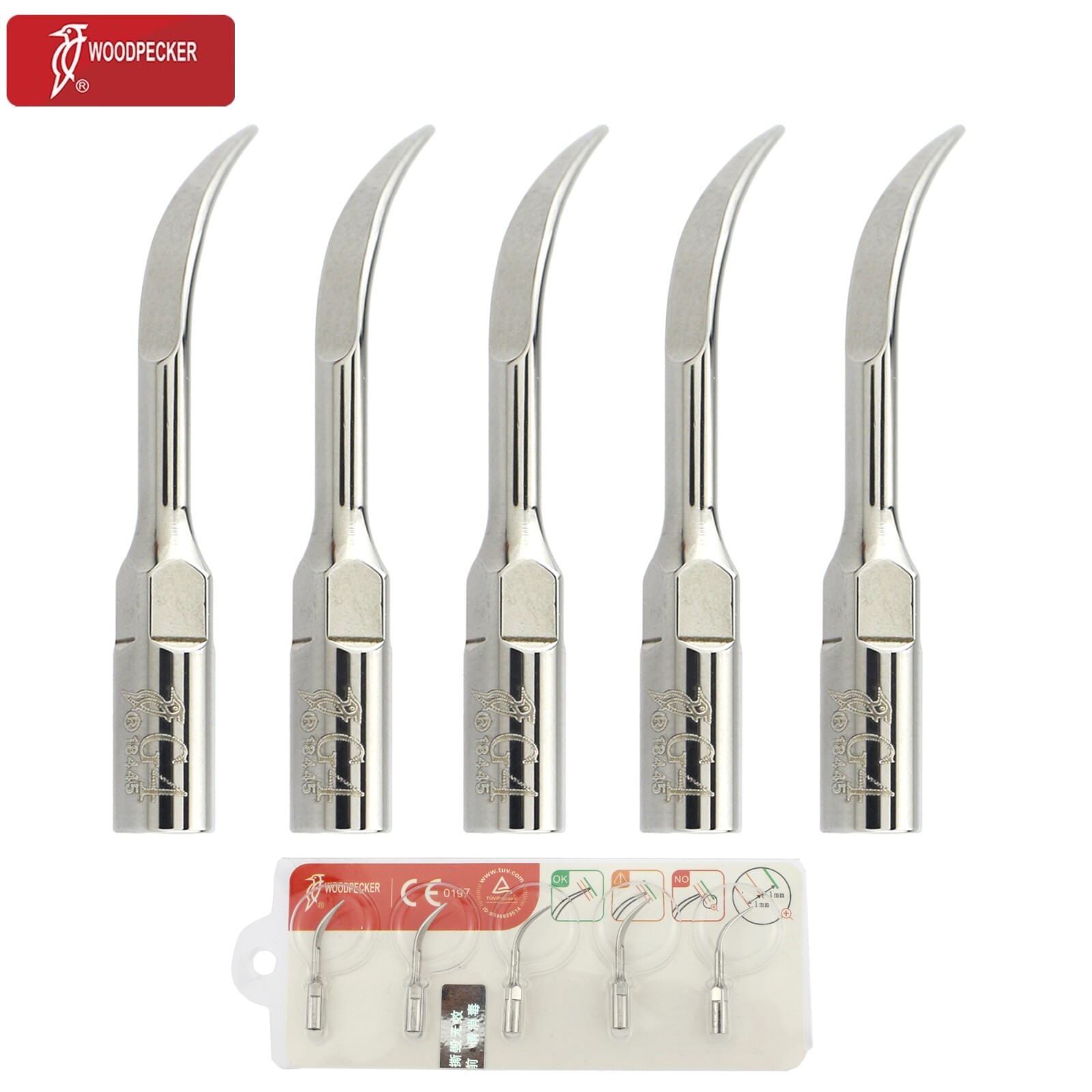 Woodpecker DTE Dental Ultrasonic Scaler Tips Scaling Perio SATELEC ACTEON EMS P1