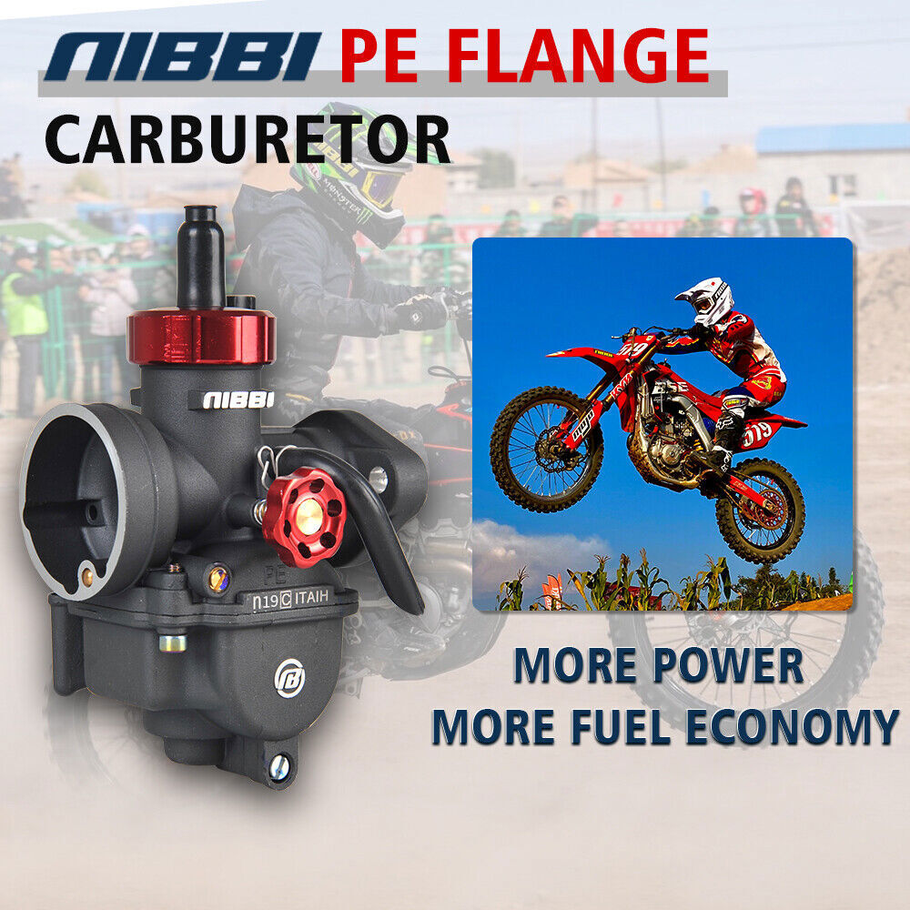 NIBBI PE 19mm Carburetor For DS80 CRF125F KLX110 SR125 DR100 BULL PREDATOR 125