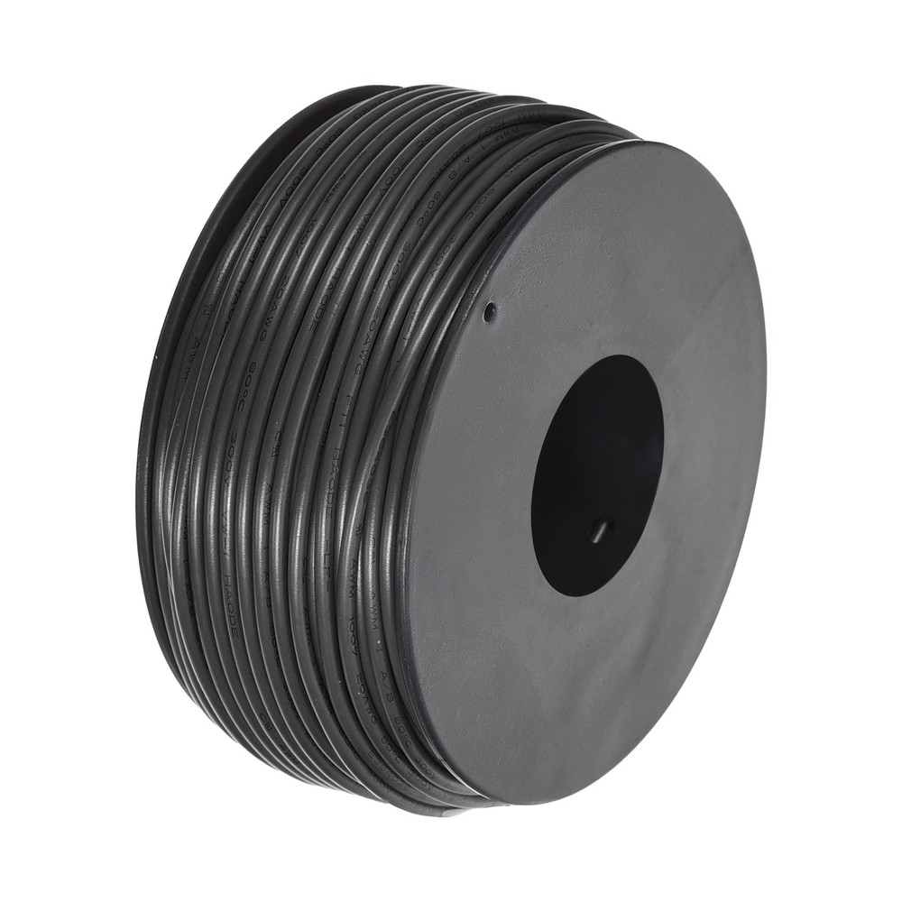 20AWG Stranded Wire Hookup 30M/100ft Black, Electrical Wire UL1007 Spool