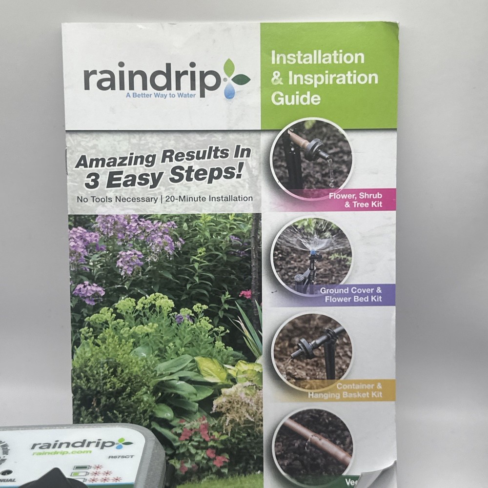Raindrip Automatic Drip Irrigation Watering Kit with Customizable Timer