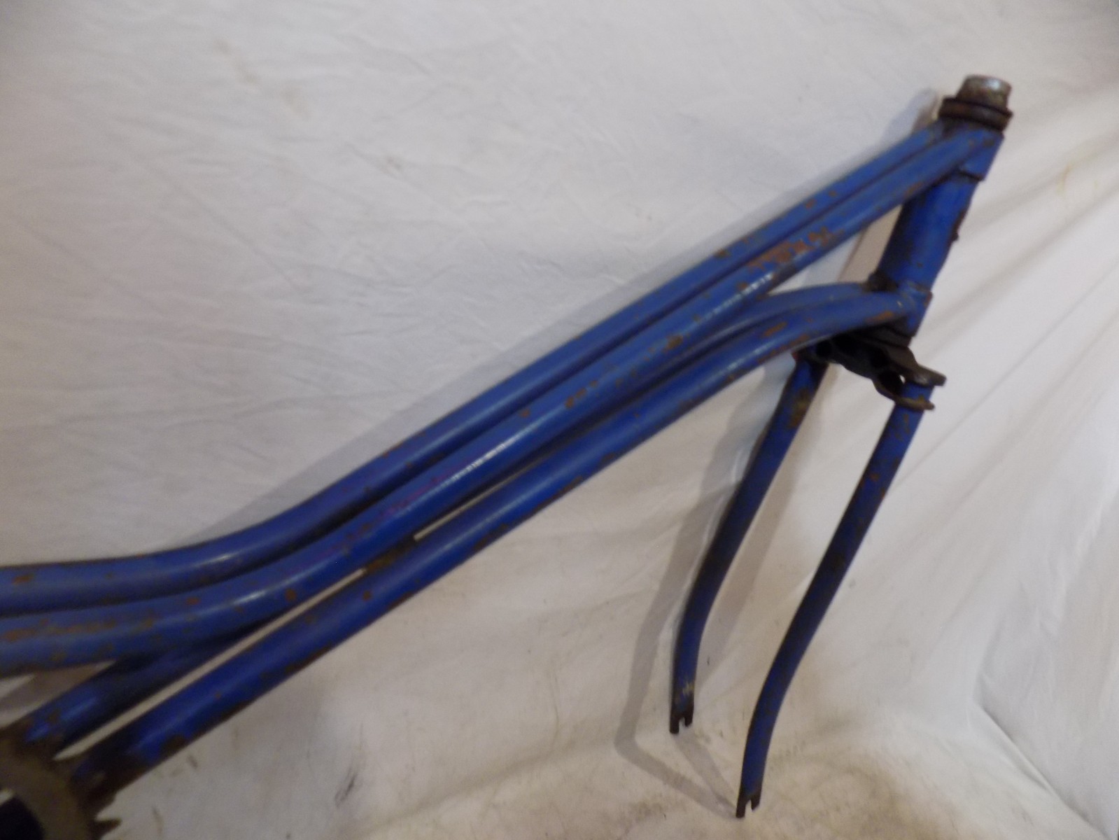 PREWAR CWC HAWTHORNE 4-BAR BICYCLE FRAME FORKS HEADBADGE MONARK 5-BAR 1930S