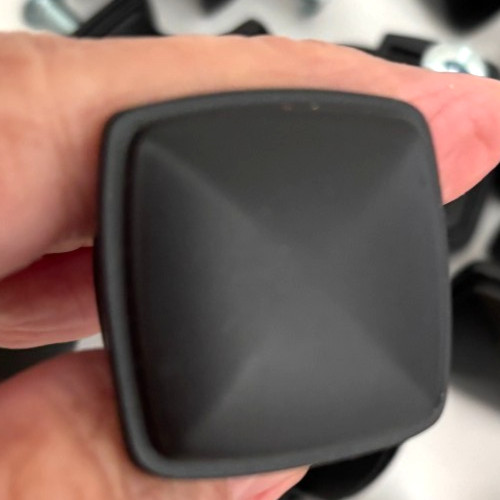 SET of 2 Matte BLACK 1.25" SQUARE Metal Drawer PULL KNOBS Cabinet Cupboard Pull