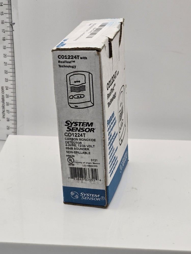 NEW & SEALED SYSTEM SENSOR C01224T CARBON MONOXIDE DETECTOR