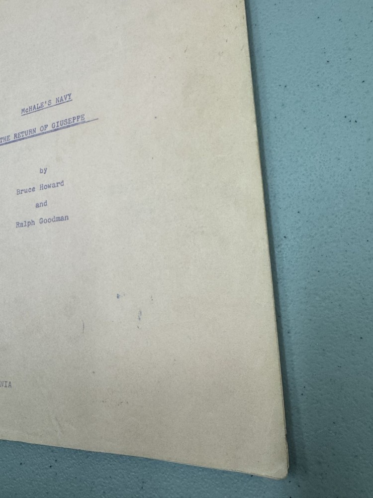 McHale's Navy Tv Show Script 1965
