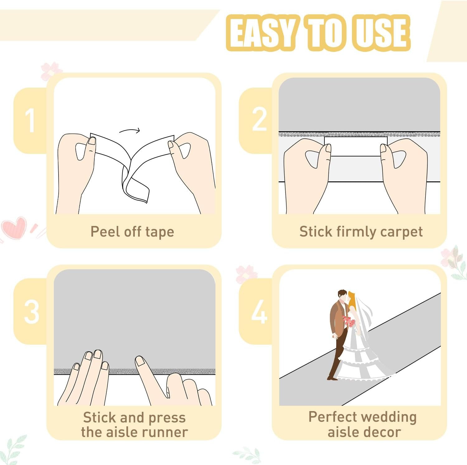 White Aisle Runner for Wedding Velvet Aisle Carpet 2Ftx15Ft Wedding Accessories