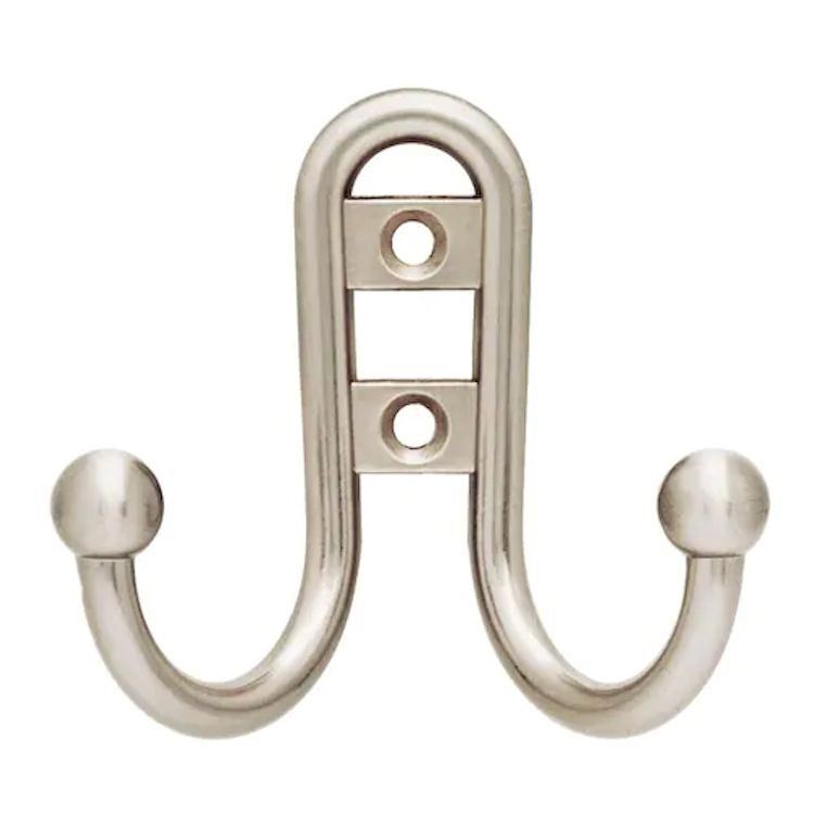 (4 Pack) Satin Nickel Storage/Utility Coat Hook