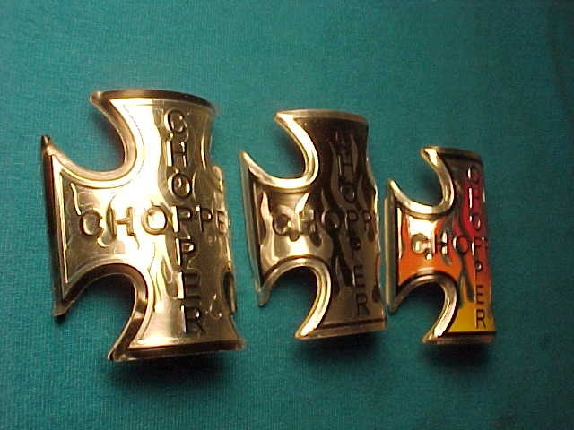 6 Lowrider Bicycle Head Badge Nameplate Emblems