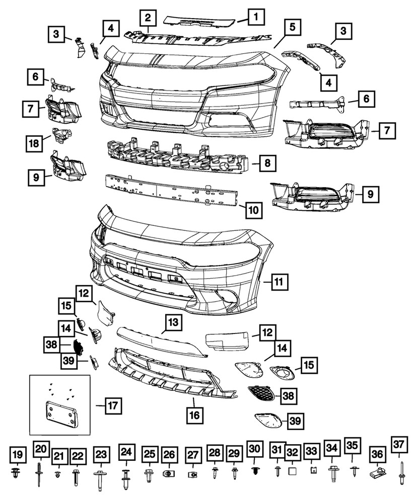 Genuine Mopar Fog Lamp Bracket Left 68280431AA