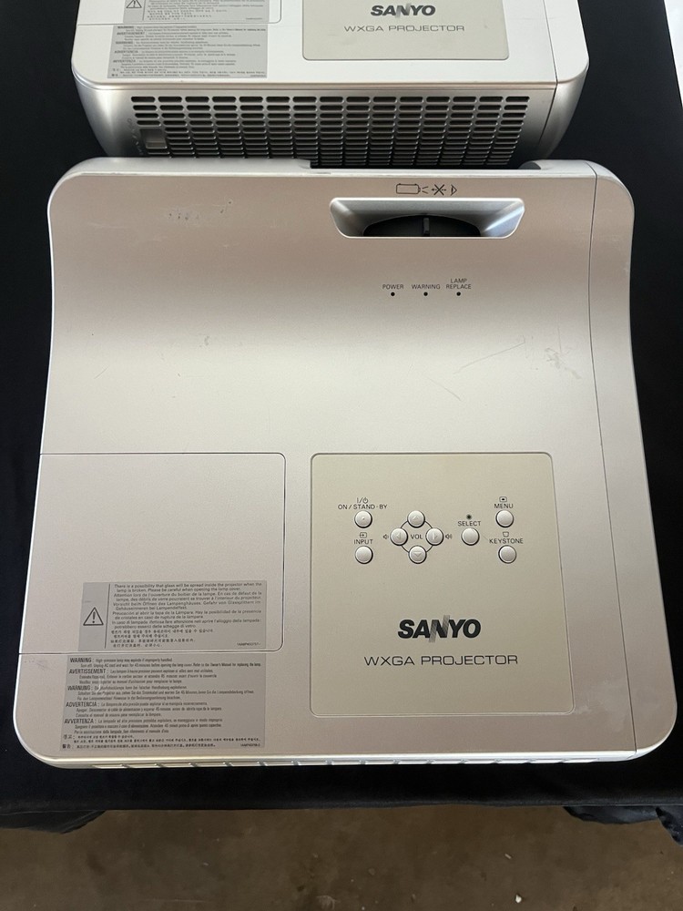 Two Sanyo PLC-WL2503 Projectors - No Accessories - Untested