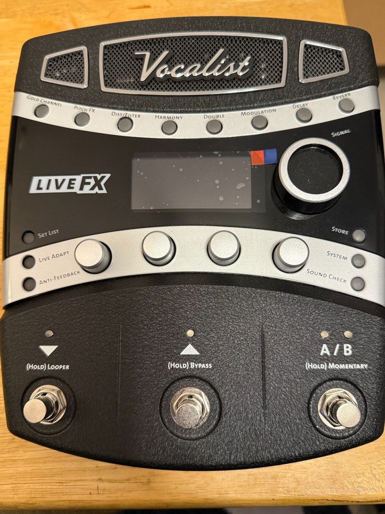 Digitech VLFX Vocalist Live FX Vocal Multi Effects Processor Pedal + PSU
