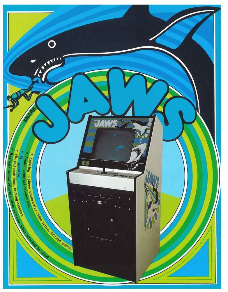 Jaws Atari Video Arcade Flyer / Brochure / Ad - Excellent