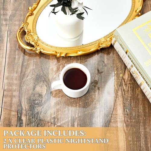 Nightstand Protector, Clear Plastic Table Cover Protector 15.8 x 23.6 Smooth