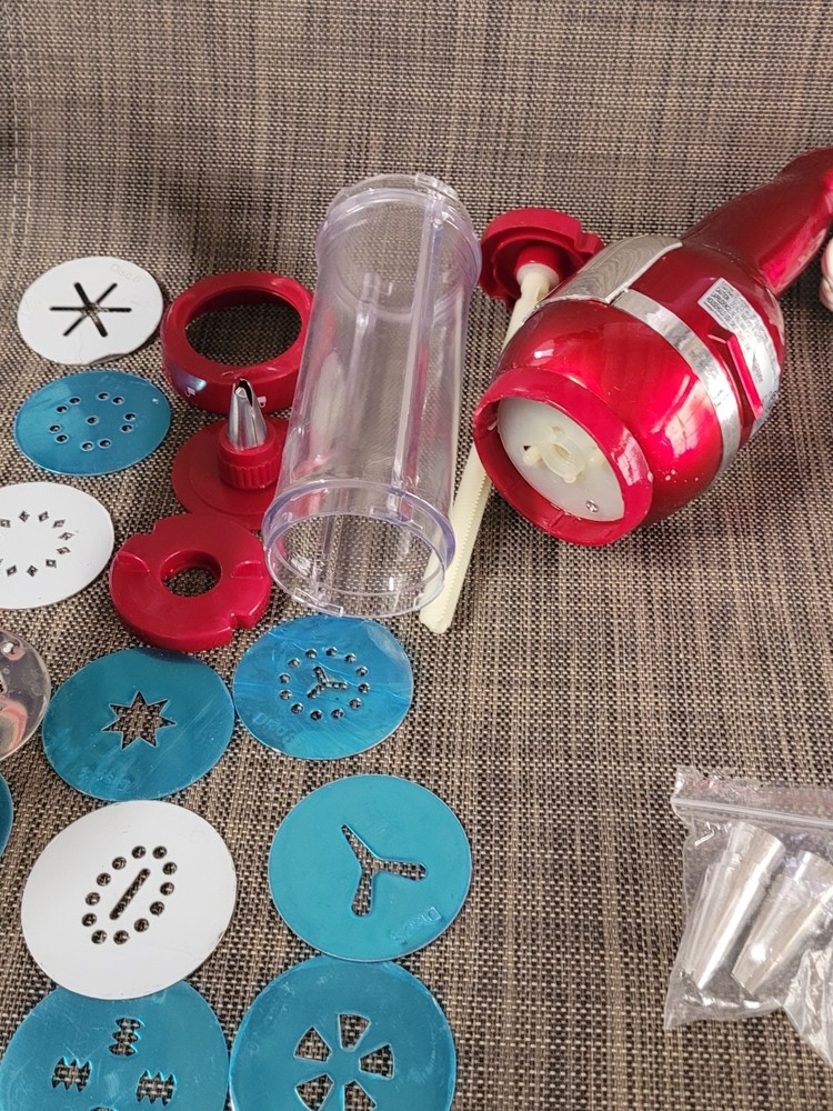 Nostalgia Electric Cookie Press RED