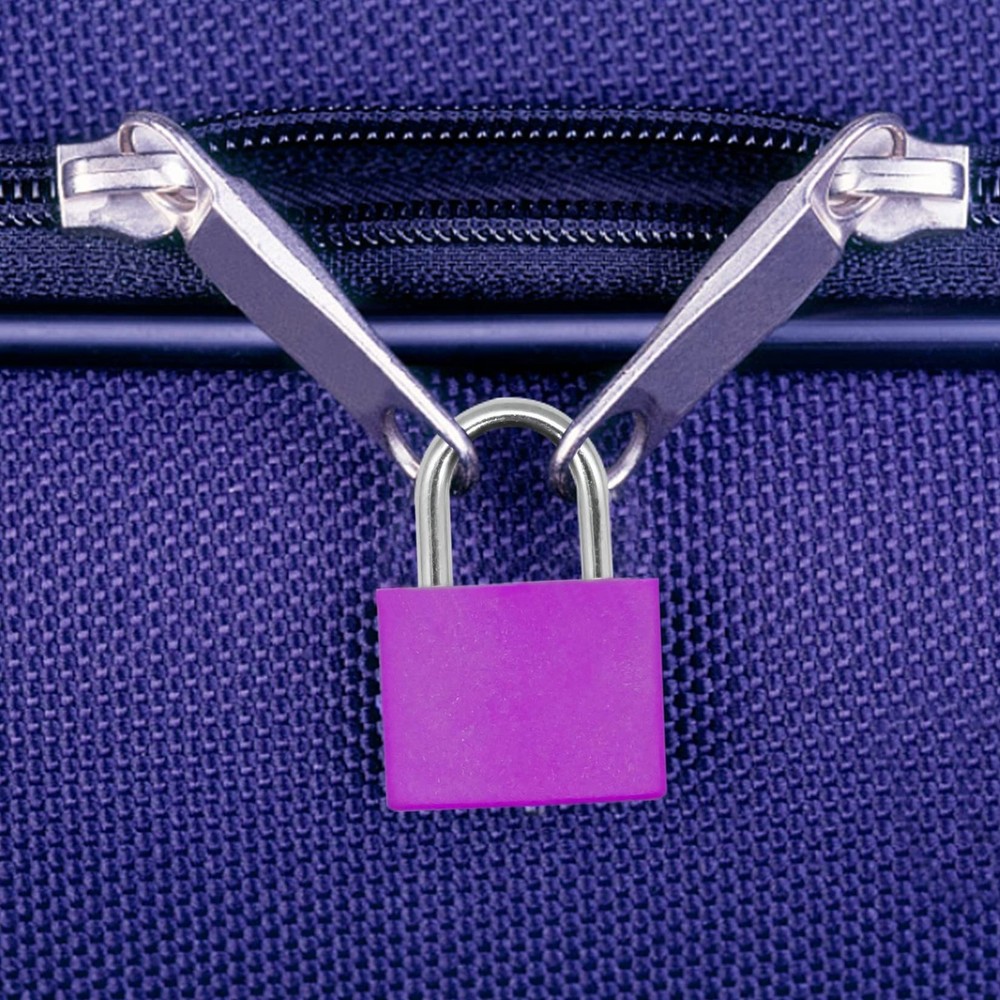 5Pack Suitcase Locks with Keys, 23mm Small Luggage Padlocks Multicolor, Solid...