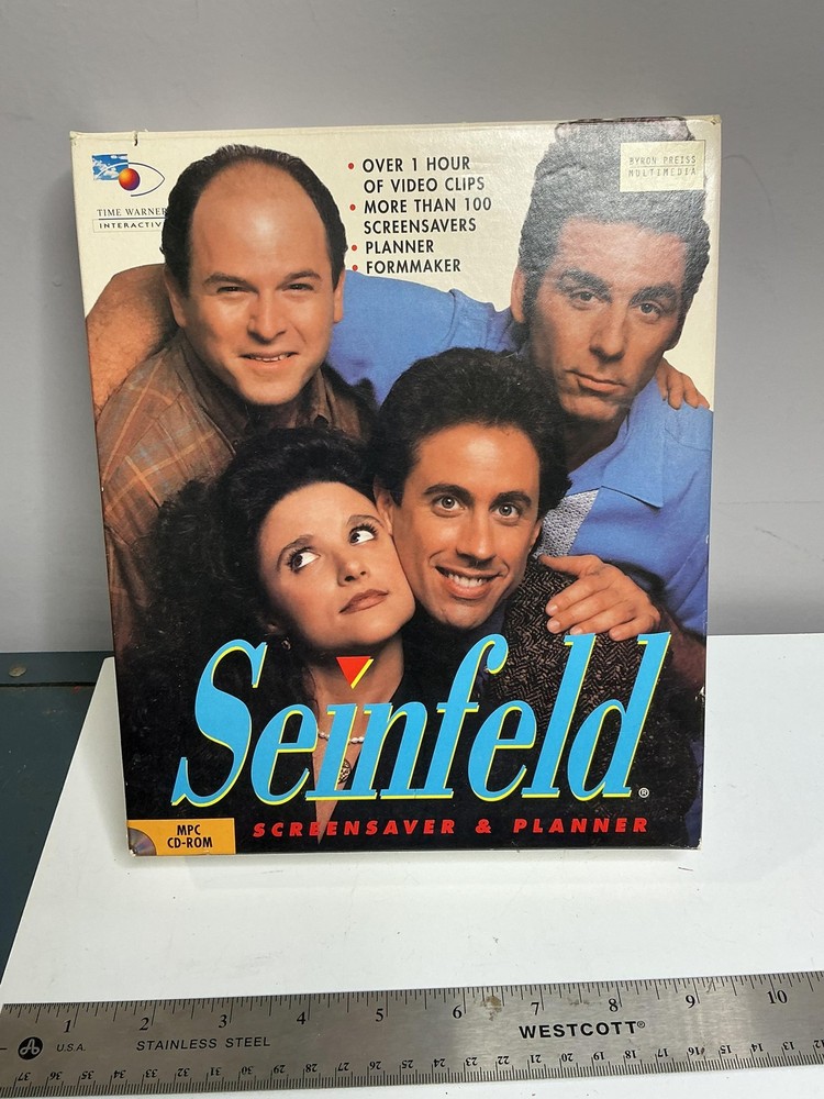 Vintage Seinfeld CD-ROM Box Only Display Windows PC Big Box
