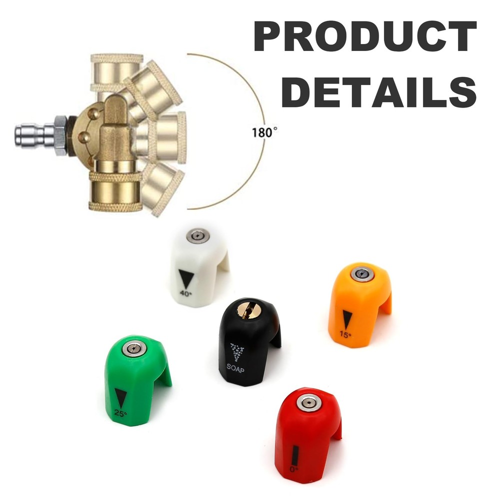 Pressure Washer Nozzle Tips Set with Pivoting Coupler Kit, Replacement for Su...