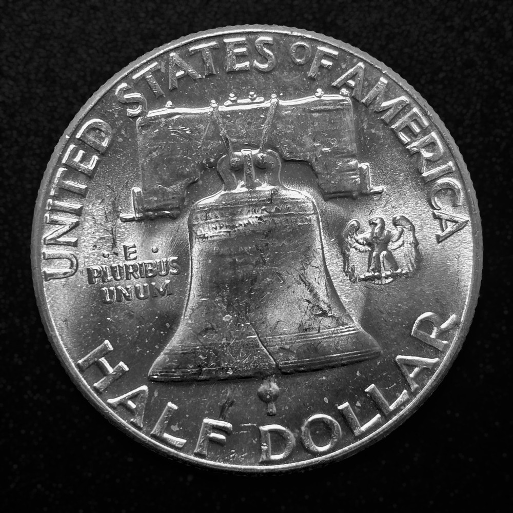 1961-P US Franklin Half 50c BU Unc 90% Silver