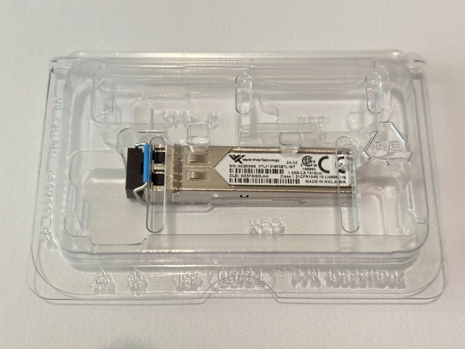 New Finisar FTLF1318P3BTL 1000BASE-LX SFP 1.25Gb/s 1310nm 10km SMF DOM LC