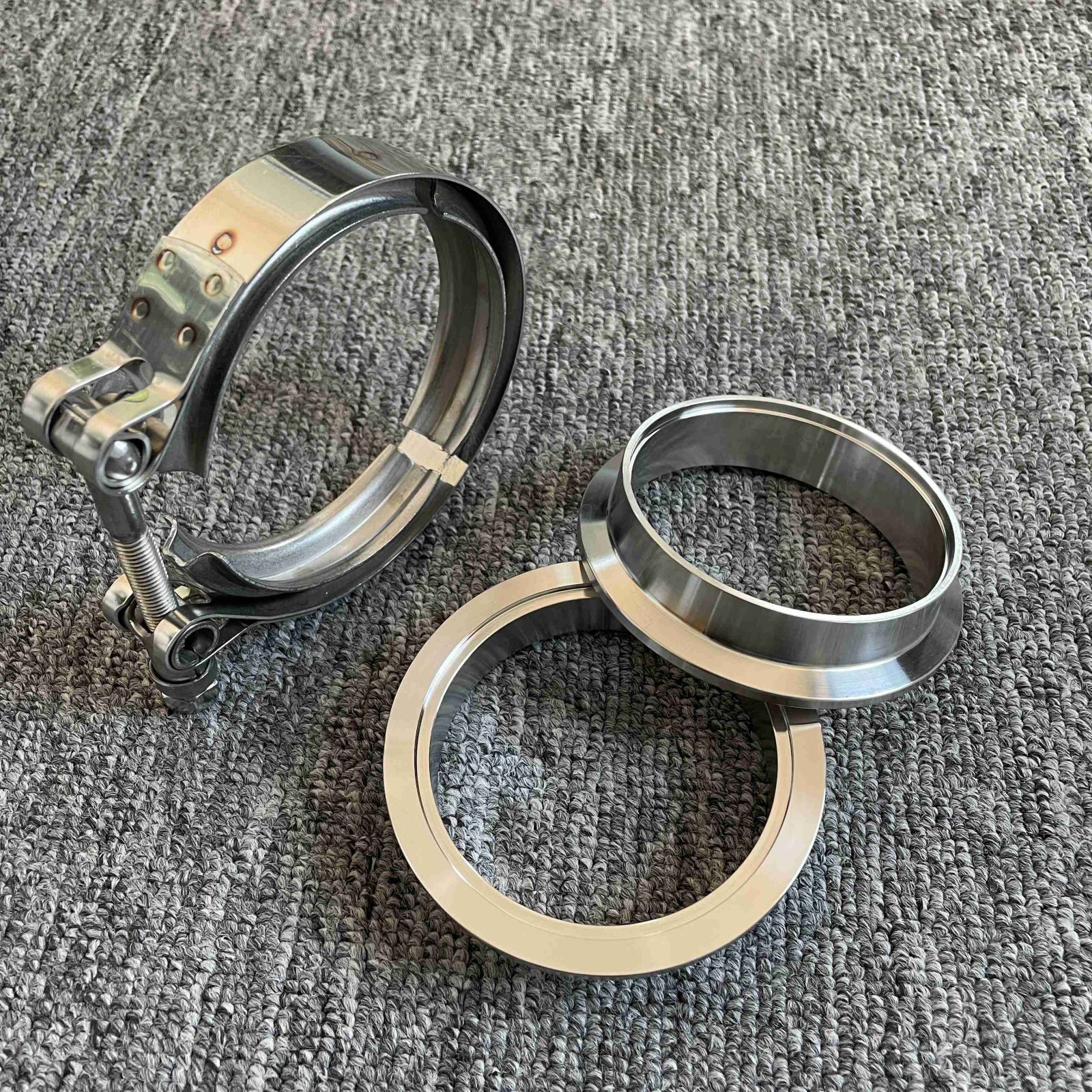 3 Inch 3.0" V Band Clamp Stainless Steel with Flange Male Female Mild Steel