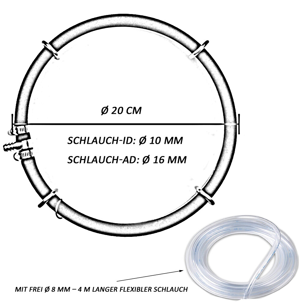 20CM Dia. Aeration Ring Diffuser for Fish Tank ,Koi Pond Hydroponics, Lake