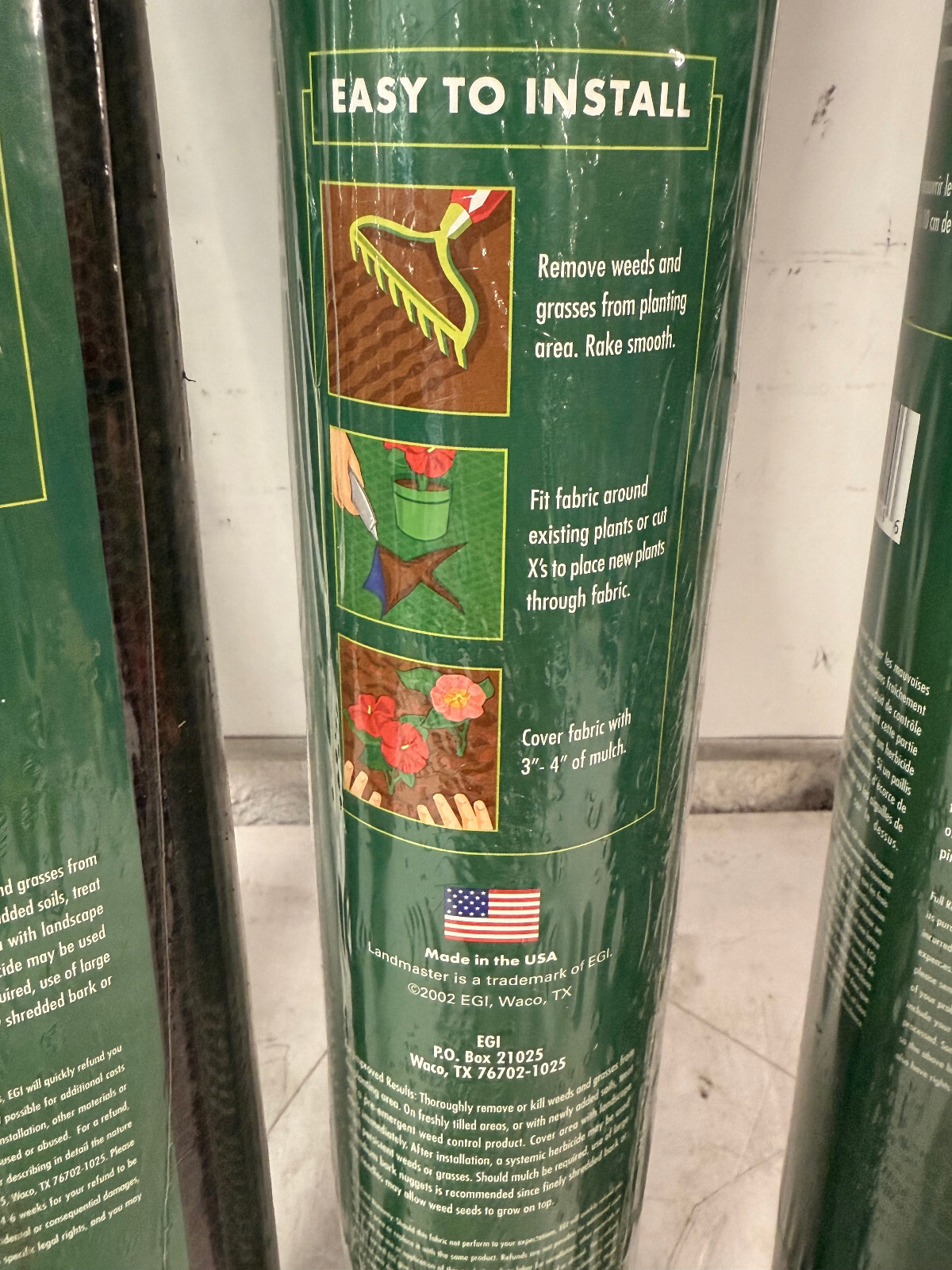 4 ROLLS Landmaster 15 Yr Durable 3 x 50' ea Weed Control Landscape Fabric 301041