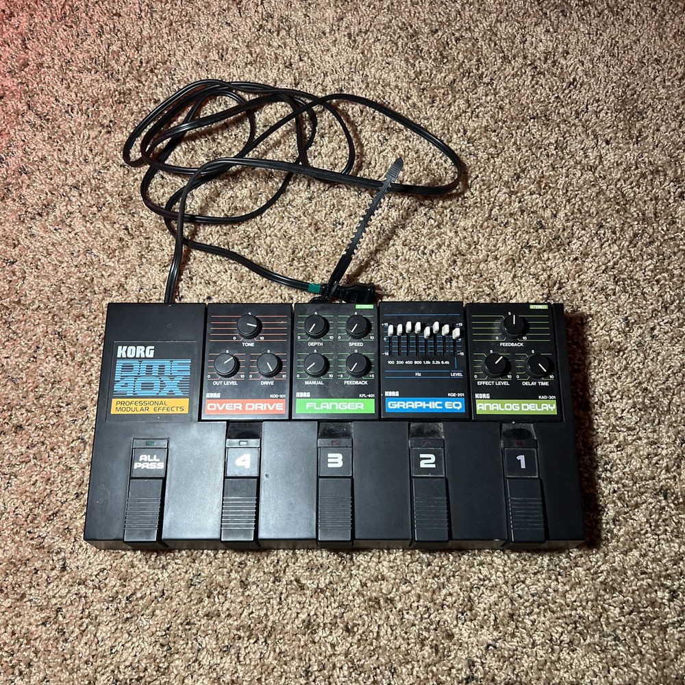 Korg PME-40X Modular Effect OVER DRIVE, DIGITAL DELAY, GRAPHIC EQ, EXT SELECTOR
