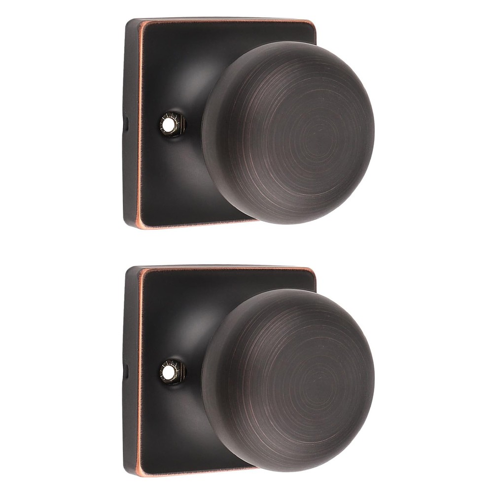 2 Pack Single Dummy Door Knobs Oil Rubbed Bronze Interior Dummy Knobs for Fre...