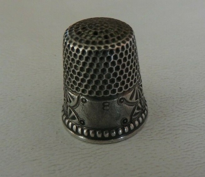 Antique Ketcham & McDougall MKD Sterling Silver Thimble #373