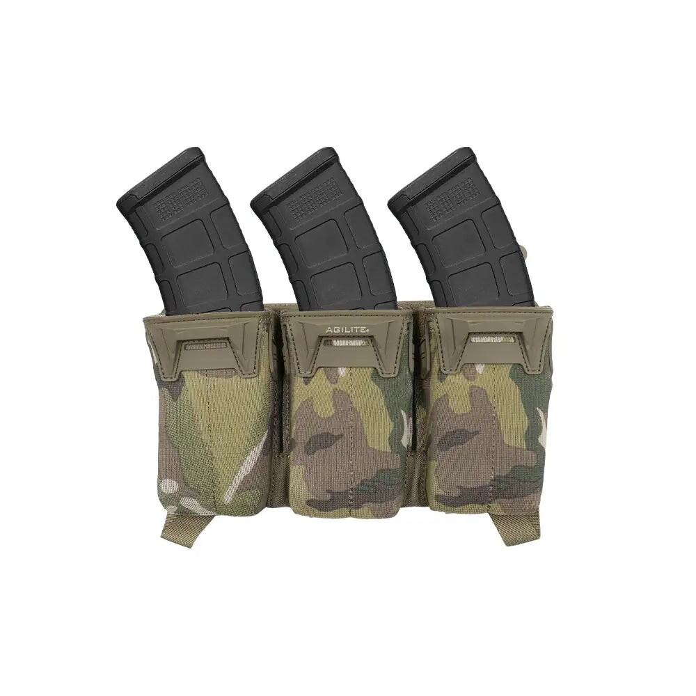 Agilite Pincer Placard MOLLE, Triple Mag Pouch, Fits 5.56/7.62/PCC -MULTICAM