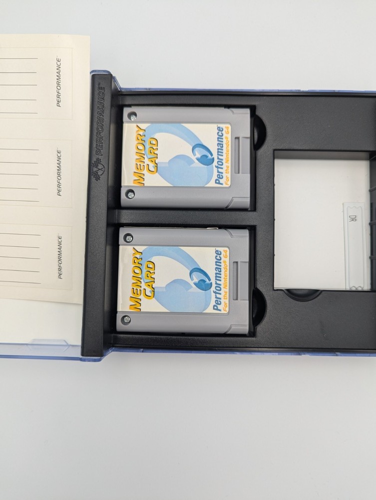 Performance Memory Card Plus for Nintendo 64 N64 w/ Storage Case Box & Stickers