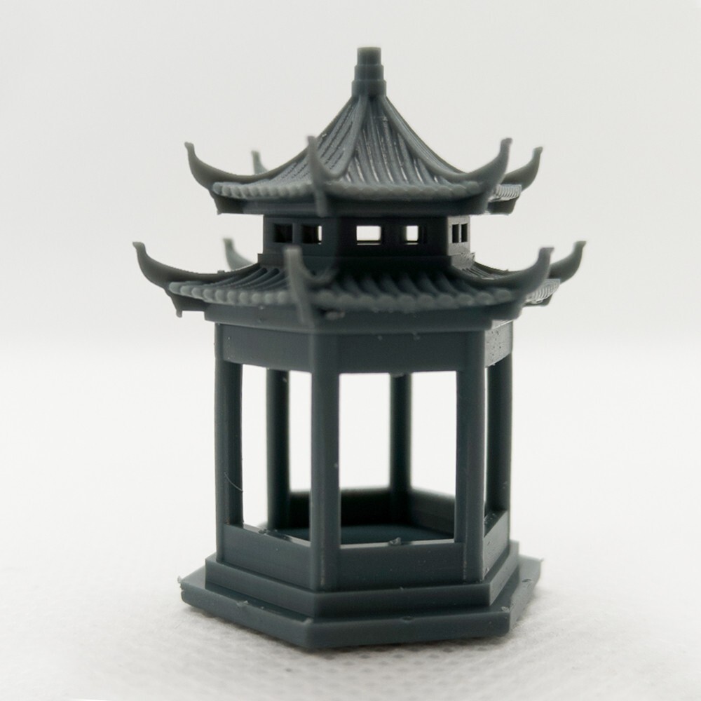 LaoYao 1:72 Double Layer Ancient Style Hexagonal Pavilion Architecture