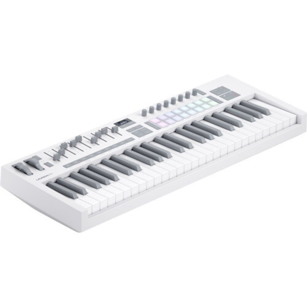 Novation Launchkey 49 MK4 USB MIDI Keyboard Controller (White, 49 Keys)