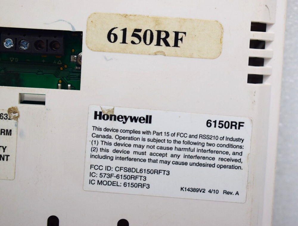HONEYWELL 6150RF FIXED ENGLISH DISPLAY KEYPAD WIRELESS TRANSCEIVER