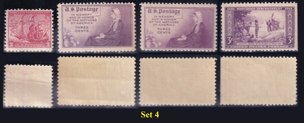 #736-739 1934 Commemoratives MNH