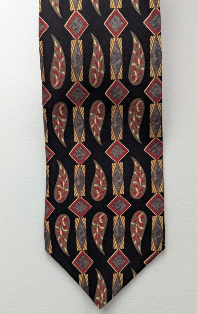 Vintage Bill Blass Geometric Silk Tie