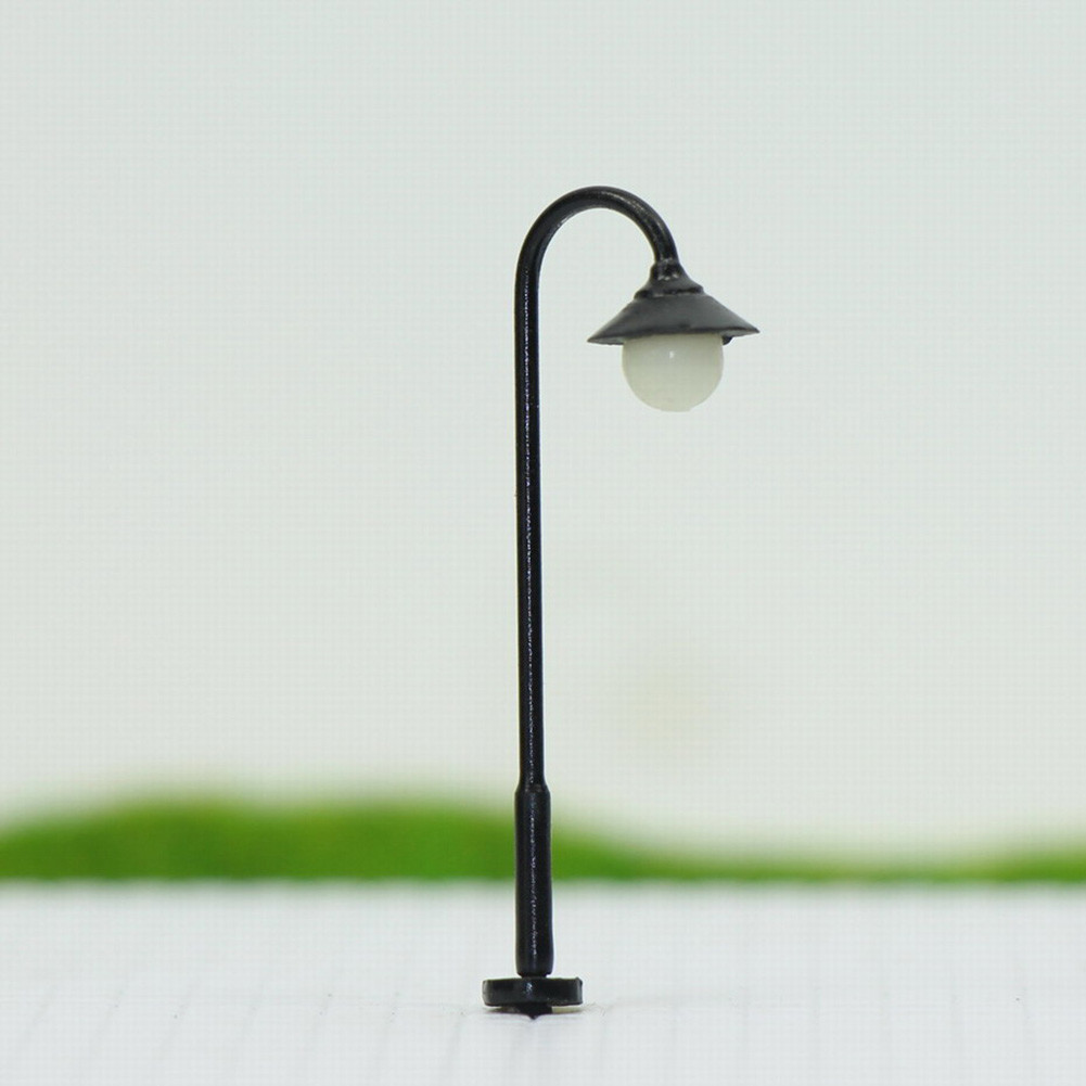 10pcs Model Railway N Scale 1:160 Lamp Post Street Lights Warm White LEDs 3.7cm