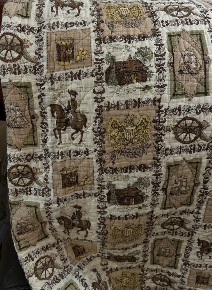 Vintage Quilt 60x76 Revolutionary War Pattern